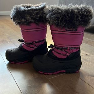 Kamik girls snow boots, waterproof, faux fur lining, pink size 10